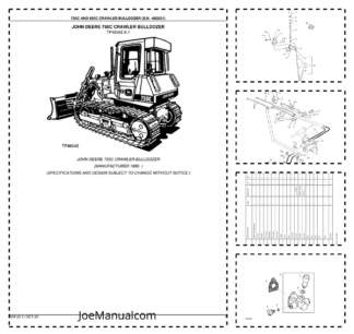 John Deere 750C 850C Bulldozer Parts Catalog SN -883331 PC2509
