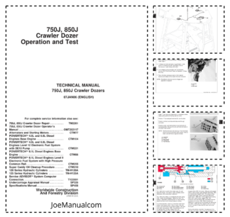 John Deere 750J 850J Bulldozer Operation and Test Service Manual TM2260