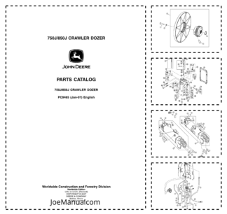 John Deere 750J 850J Bulldozer Parts Catalog PC9465