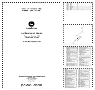 John Deere 750J Tier 3 Crawler Dozer Parts Catalog SN 141344 and UP PC10043-12