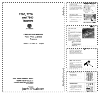 John Deere 7600 7700 7800 Tractor Operators Manual OMAR113107-A6
