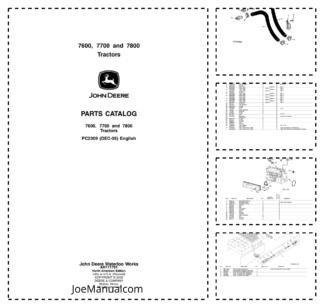 John Deere 7600 7700 7800 Tractor Parts Catalog PC2309