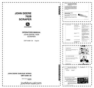 John Deere 762B Scraper Operators Manual OMT103981-D6