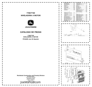 John Deere 770D 772D Grader Parts Catalog PC9449S ES