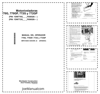 John Deere 770G 770GP 772G 772GP Grader Operators Manual OMT314840-J6 ES