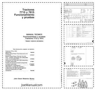 John Deere 7715 7815 Tractor Operators Manual TM2904 ES