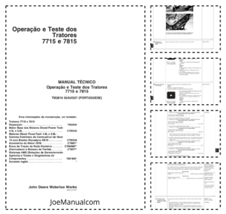 John Deere 7715 7815 Tractor Operators and Tests Service Manual TM2816 PT