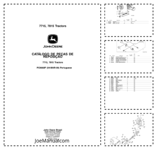 John Deere 7715 7815 Tractor Parts Catalog PC9668P-09 PT