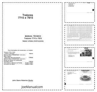 John Deere 7715 7815 Tractor Service Manual TM2890 PT