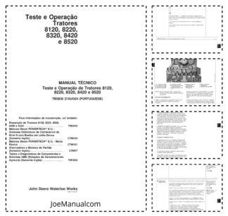 John Deere 8120 8220 8320 8420 8520 Tractor Operation and Test Service Manual TM2830 PT
