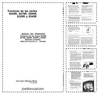 John Deere 8245R 8270R 8295R 8320R 8345R Tractor Operators Manual EU Version OMRE314078-D1 ES