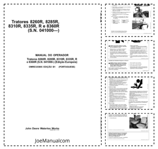 John Deere 8260R 8285R 8310R 8335R 8360R Tractor Operators Manual SN 041000 and UP OMRE325885-B1 PT