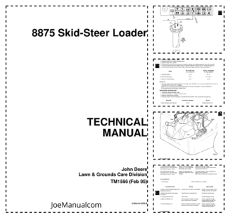 John Deere 8875 Skidsteer Loader Service Manual TM1586