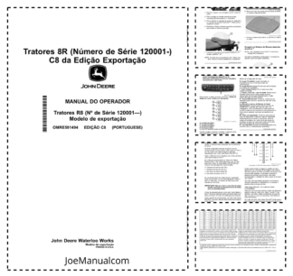 John Deere 8R Serie Tractor Operators Manual SN 120001 and UP OMRE591494-C8 PT