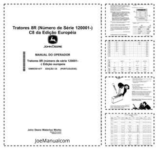 John Deere 8R Series Tractor Operators Manual SN 120001 and UP OMRE591477-C8 PT