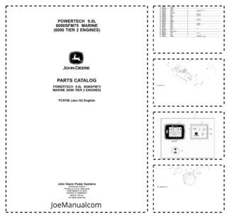 John Deere 9.0 L PowerTech 6090SFM75 Marine Tier 2 Engine Parts Catalog PC9768