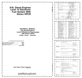 John Deere 9.0 L PowerTech Engine Level 14 Electronic Fuel System with Denso HPCR Service Manual CTM385