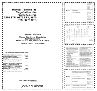 John Deere 9470 9570 9670 9770 STS Combine Harvester DIagnostic Service Manual TM800154 PT
