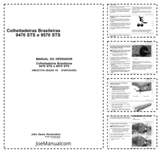 John Deere 9470 9570 STS Combine Harvester Operators Manual OMCQ73749 PT