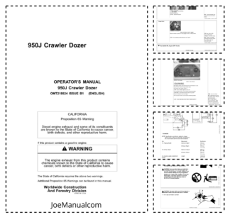 John Deere 950J Crawler Dozer Operators Manual OMT218824-B1