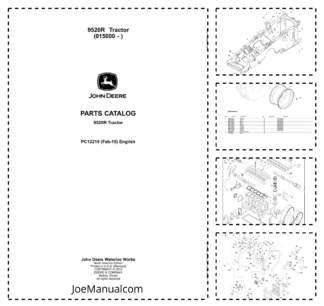 John Deere 9520R Tractor Parts Catalog SN 015000 and UP PC12219