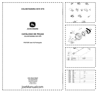John Deere 9570 STS Combine Harvester Parts Catalog PC9752P PT