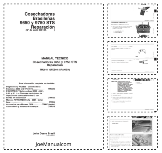 John Deere 9650 9750 STS Combine Harvester Repair Manual SN 000181 and UP TM2841 ES