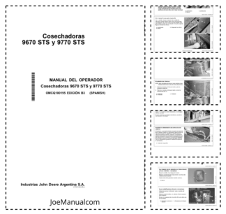 John Deere 9670 9770 STS Combine Harvester Operators Manual OMCQ100195-B3 ES