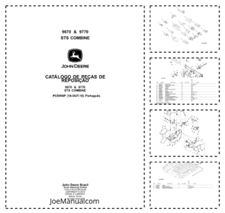 John Deere 9670 9770 STS Combine Harvester Parts Catalog PC9956P PT