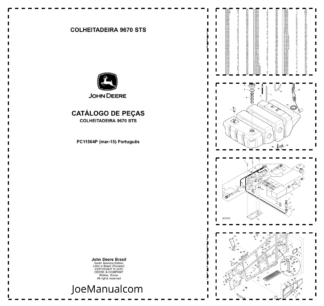 John Deere 9670 STS Combine Harvester Parts Catalog PC11564P-15 PT