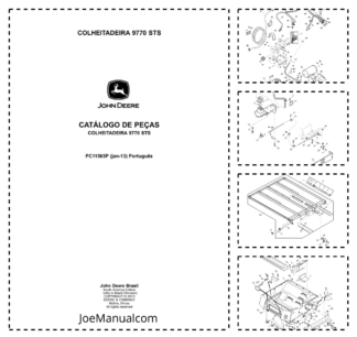John Deere 9770 STS Combine Harvester Parts Catalog PC11565P-13 v2 PT