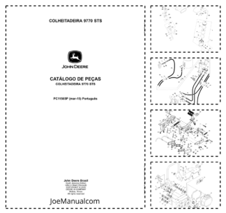 John Deere 9770 STS Combine Harvester Parts Catalog PC11565P-15 PT