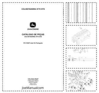 John Deere 9770 STS Combine Harvester Parts Catalog PC11565P PT