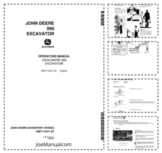 John Deere 990 Excavator Operators Manual OMT114471
