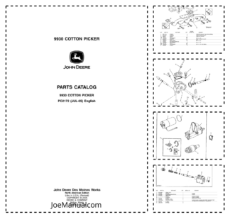 John Deere 9930 Cotton Picker Parts Catalog PC2172