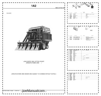 John Deere 9986 Cotton Picker Parts Catalog PC2843