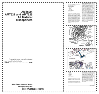 John Deere AMT600 AMT622 AMT626 Material Transporter Service Manual TM1363
