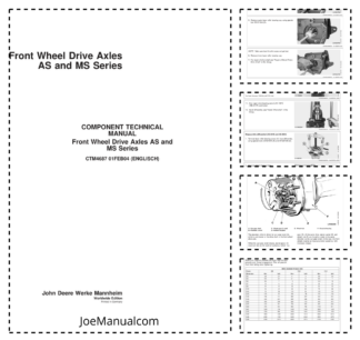John Deere AS and MS Series Front Wheel Drive Axles Service Manual CTM4687