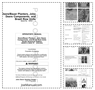 John Deere Bauer Planter Operators Manual OMA89116