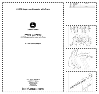 John Deere CH570 Sugarcane Harvester with Track Parts Catalog PC12586-15