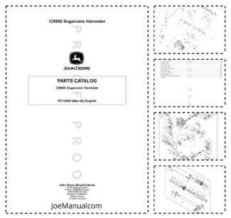 John Deere CH950 Sugarcane Harvester Parts Catalog PC13659