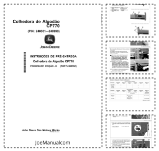 John Deere CP770 Cotton Picker Operators Manual PDIKK108201 PT