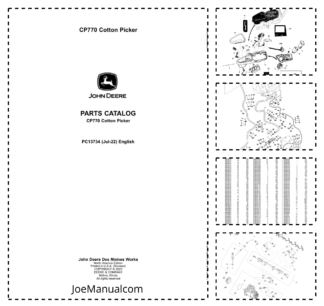John Deere CP770 Cotton Picker Parts Catalog PC13734