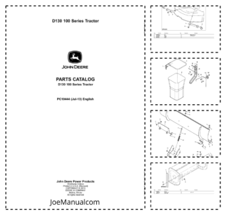 John Deere D130 100 Series Tractor Parts Catalo PC10444