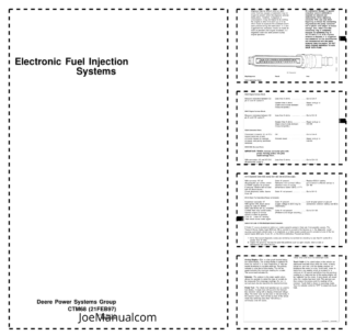 John Deere Electronic Fuel Injection System Service Manual CTM68
