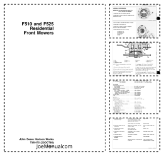 John Deere F510 F525 Mower Repair Manual TM1475