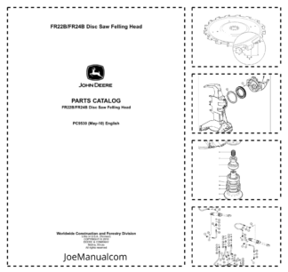 John Deere FR22B FR24B Disc Saw Felling Head Parts Catalog PC9530-10