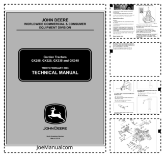 John Deere GX255 325 335 345 Tractor Technical Service Manual TM1973