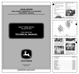 John Deere Gator TX Turf UTV Technical Service Manual TM2241
