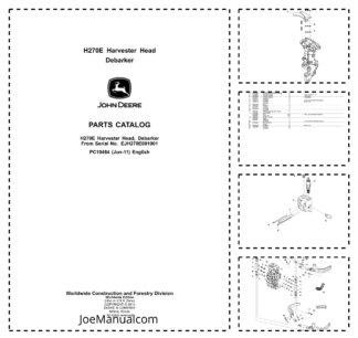 John Deere H270E Proccesing Head Parts Catalog PC10484